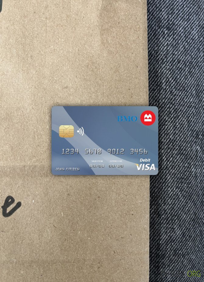Canada Montréal carte visa bancaire avant photolook